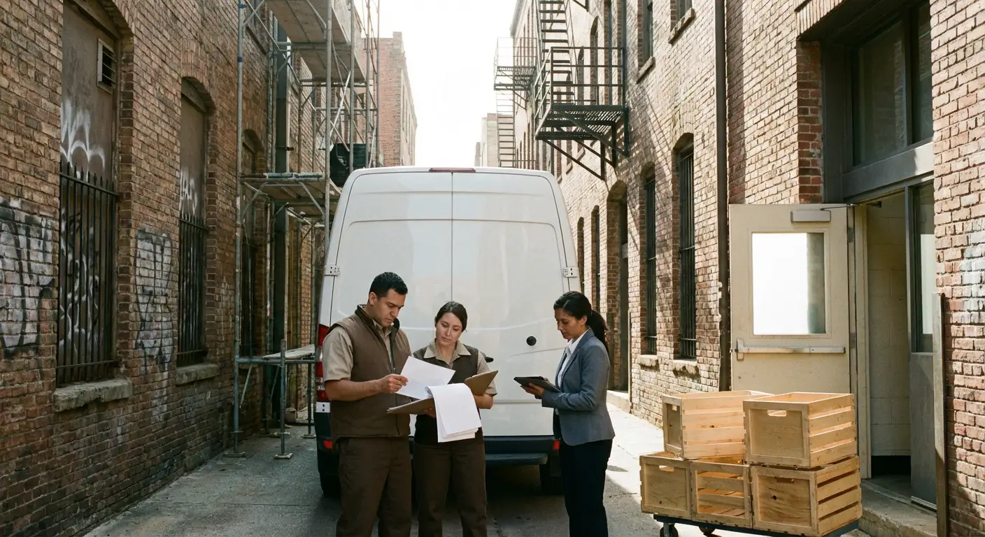 Pasco alley delivery access and clearance check