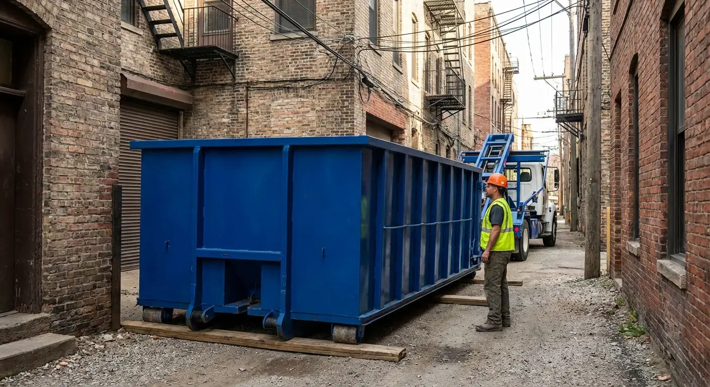 Narrow alley access challenges in Pasco