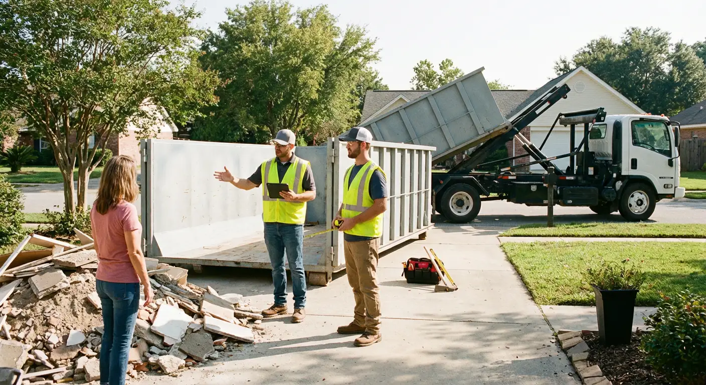Tri-Cities Roll-Offs dumpster delivery truck in Pasco, WA