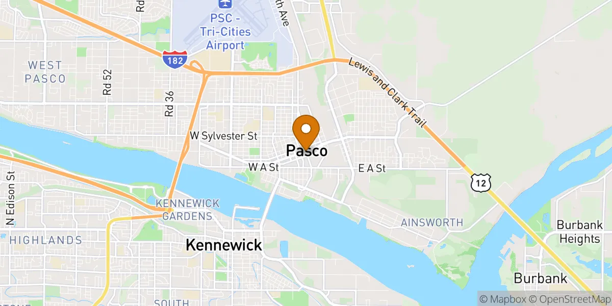 neighborhood map in Pasco, WA